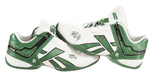 2006-08 Rajon Rondo Boston Celtics Game Worn and Signed Reebok Shoes (MEARS)